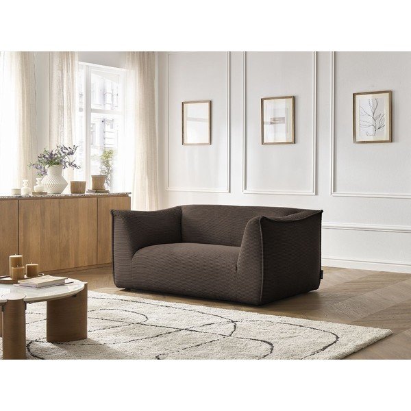 Brązowa sztruksowa sofa 170 cm Giorgia – Bobochic Paris-image-1