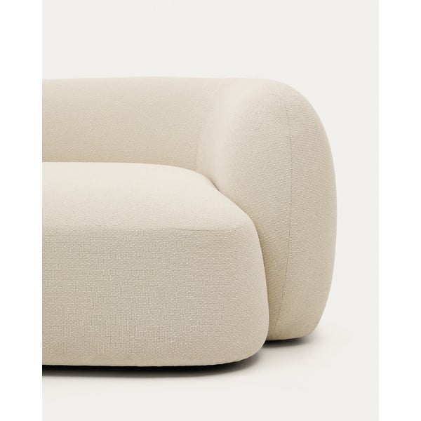 Kremowy narożnik z tkaniny szenilowej (lewostronny/z szezlongiem) Martina – Kave Home-image-1