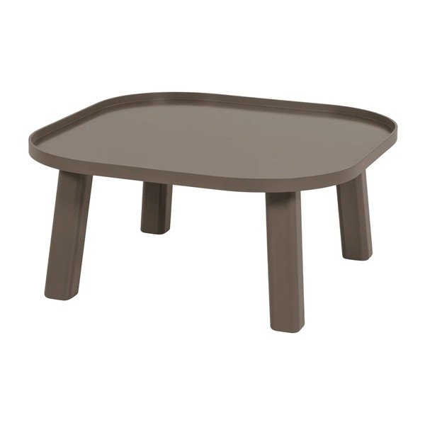 Brązowy okrągły stolik z płyty MDF ø 80 cm Mosa – WOOOD