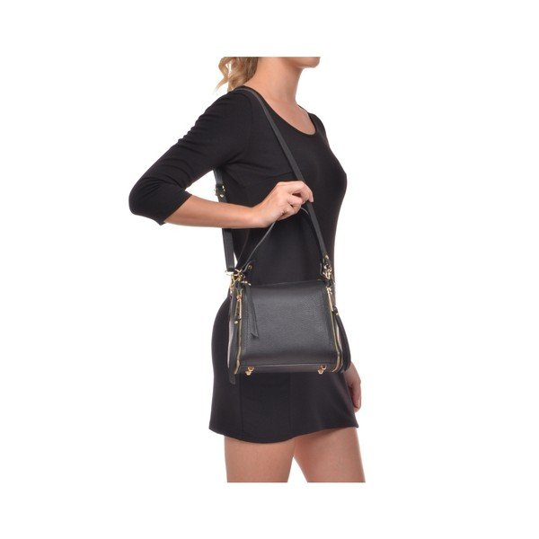 Czarna torebka skórzana Roberta M Gonna Nero-image-1
