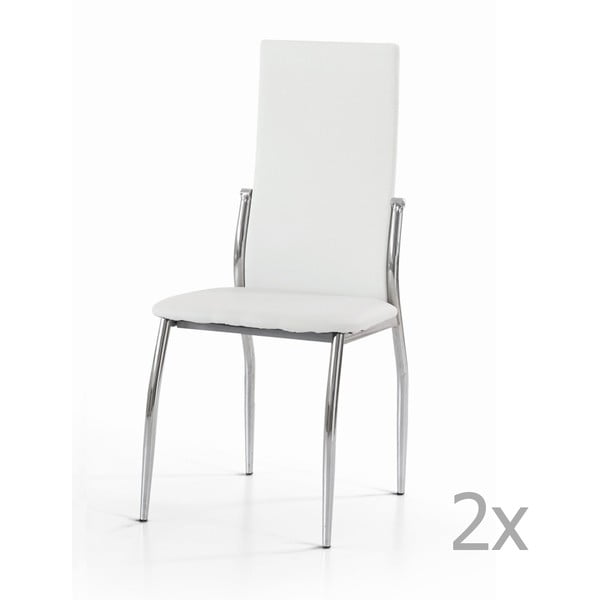 Zestaw 2 białych krzeseł Castagnetti Simple