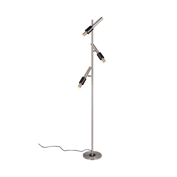 Lampa stojąca LED w czarno-srebrnym kolorze (wysokość 150 cm) Ikaris – Trio Select-image-2