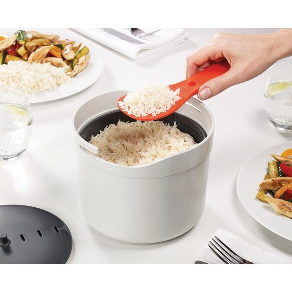 Pomarańczowo-szare urządzenie do gotowania ryżu M-Cuisine – Joseph Joseph-image-1