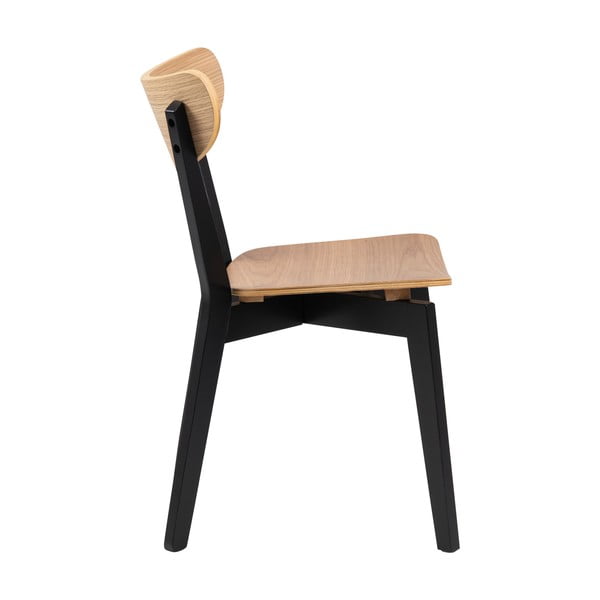 Czarne/naturalne krzesło w dekorze dębu Roxby – Actona-image-3