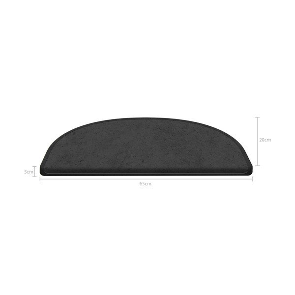Czarne dywaniki na schody zestaw 16 szt. 65x20 cm Dots – Vitaus-image-4