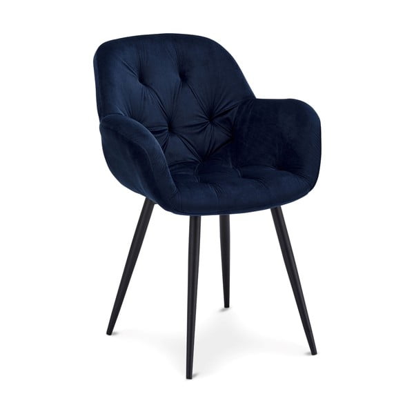 Ciemnoniebieskie aksamitne krzesła zestaw 2 szt. Salina – Furnhouse