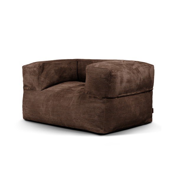 Ciemnobrązowy sztruksowy worek do siedzenia MooG – SLOWDOWN