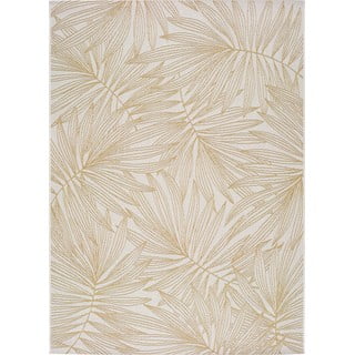 Beżowy dywan zewnętrzny Universal Hibis Leaf, 135x190 cm