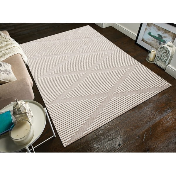 Kremowy dywan odpowiedni do prania 108x154 cm Lena – Webtappeti-image-1