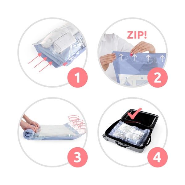 Worki próżniowe zestaw 4 szt. Roll Up M – Compactor-image-4