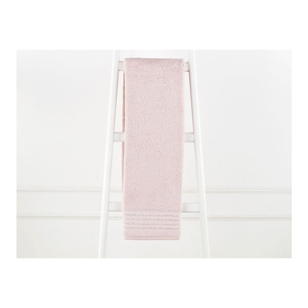 Jasnoróżowy ręcznik bawełniany Elois, 70x140 cm