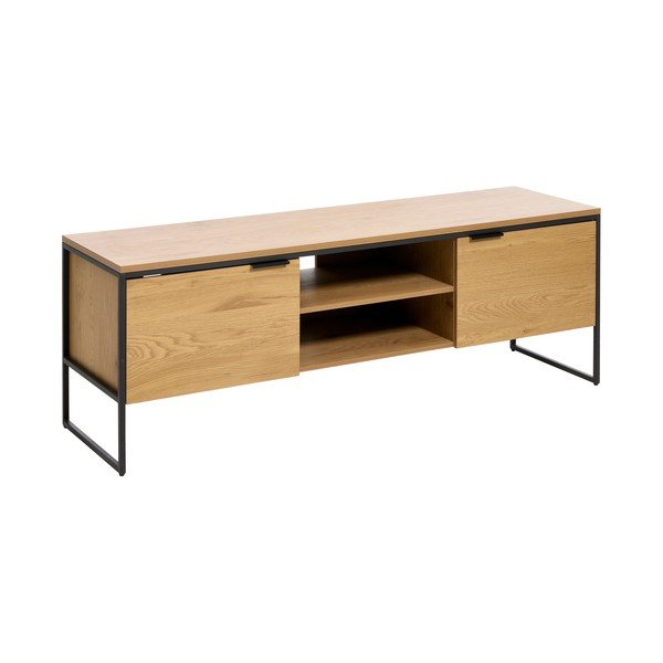 Szafka pod TV w dekorze dębu w naturalnym kolorze 155x55x45 cm Cesura – Unique Furniture-image-2
