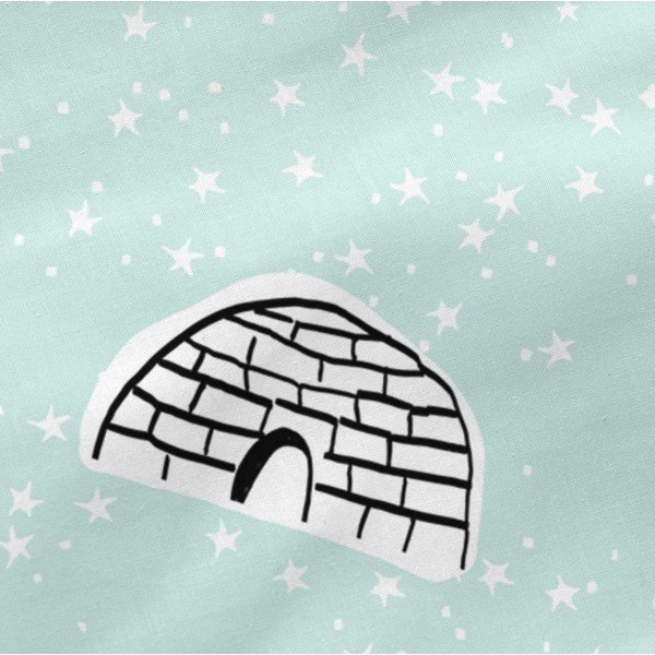 Dziecięce bawełniane prześcieradło Moshi Moshi Igloo, 90x200 cm-image-1