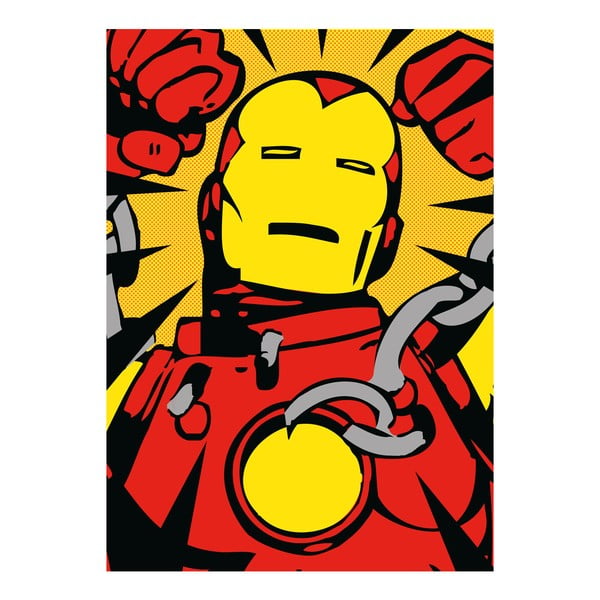 Plakat z blachy Marvel Close Up - Iron Man