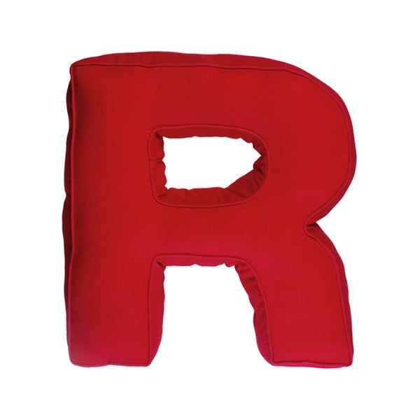 Poduszka w kształcie litery R, czerwona