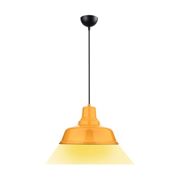 Metalowa lampa wisząca w kolorze ochry ø 32 cm Pawn – Squid Lighting-image-4