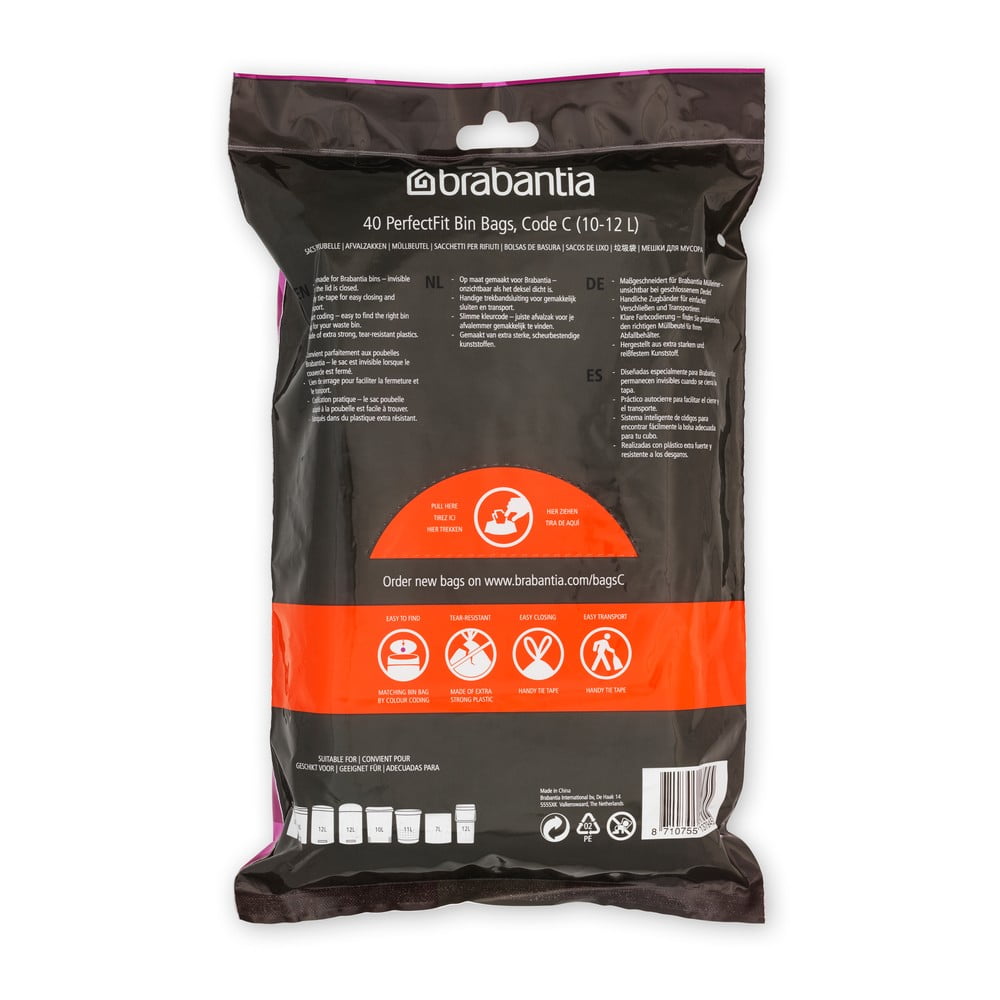 Worki na śmieci zestaw 40 szt. 12 l PerfectFit C – Brabantia (zdjęcie 6)