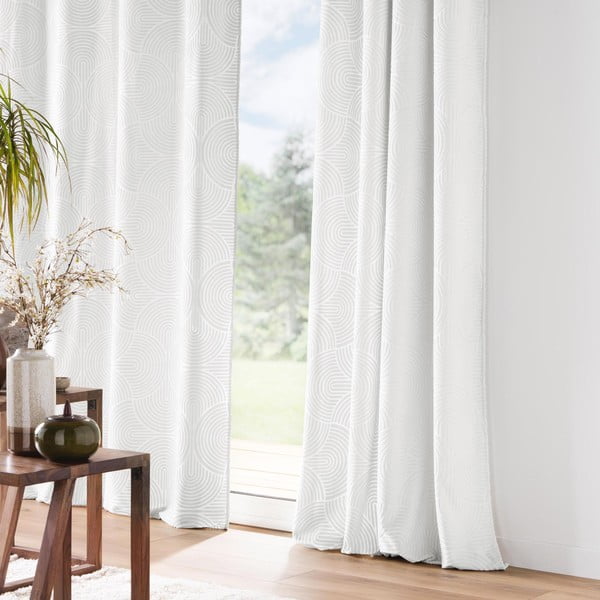 Biała aksamitna zasłona 135x260 cm Eva – douceur d'intérieur-image-1