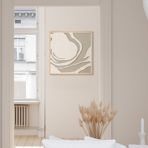 Obraz 3D z ramą w zestawie/akustyczny 62x62 cm Silent Whisper 1 – Malerifabrikken-image-1