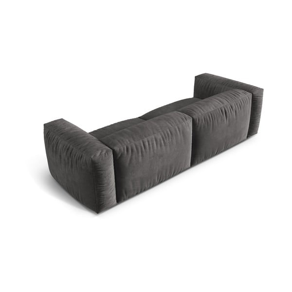 Szara aksamitna sofa modułowa 240 cm Martina – Micadoni -image-2
