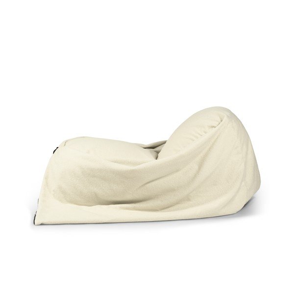 Jasnoszary dziecięcy worek do siedzenia z materiału bouclé Cocoon 120 – SLOWDOWN-image-4