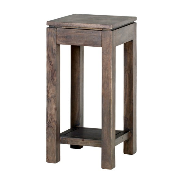 Stolik z szarego drewna akacjowego z szufladą Woodjam Zara