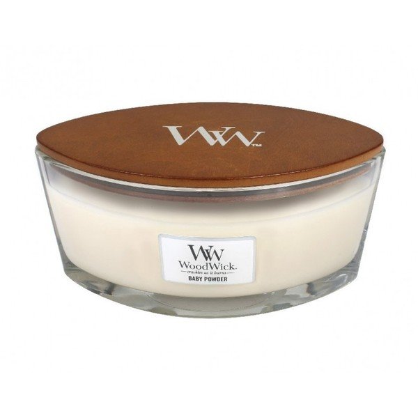 Świeczka o zapachu wanilii, miodu i róż WoodWick Baby Powder, 30 h-image-2