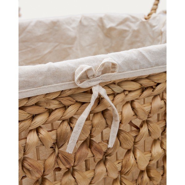 Kosze na pranie zestaw 2 szt. z hiacyntu wodnego w naturalnym kolorze Tressa – Kave Home-image-3