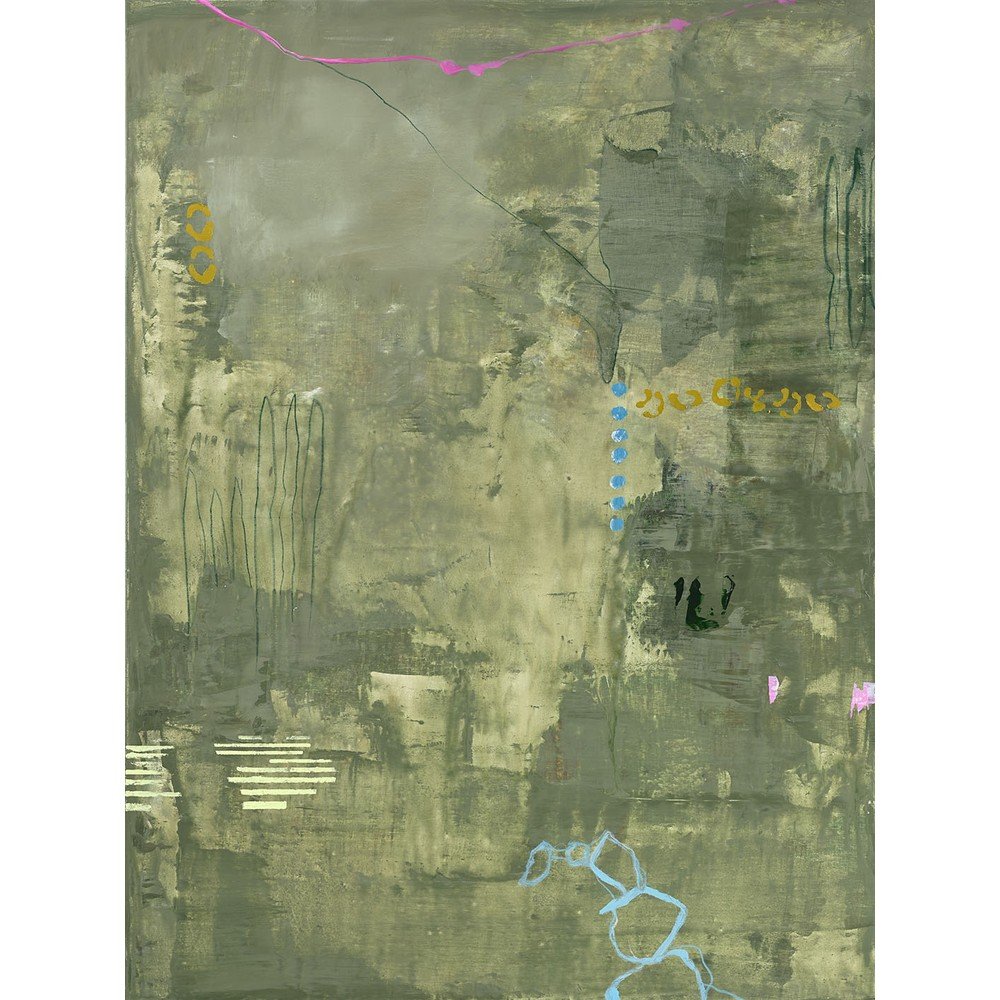 Ręcznie malowany obraz na płótnie 88x118 cm Green Petite – Malerifabrikken
