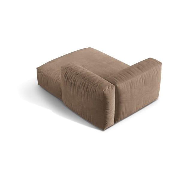 Jasnobrązowy aksamitny moduł sofy (prawostronny) Martina – Micadoni -image-2