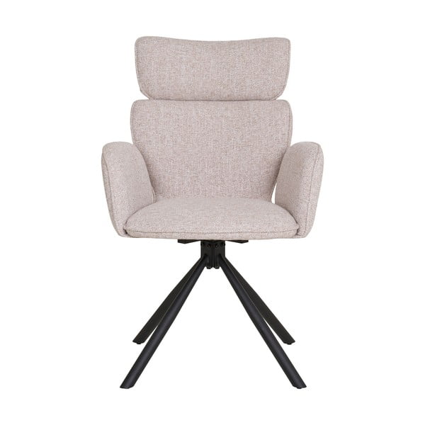 Beżowe tapicerowane fotele jadalniane zestaw z podłokietnikami 2 szt. Cordoba – House Nordic-image-2