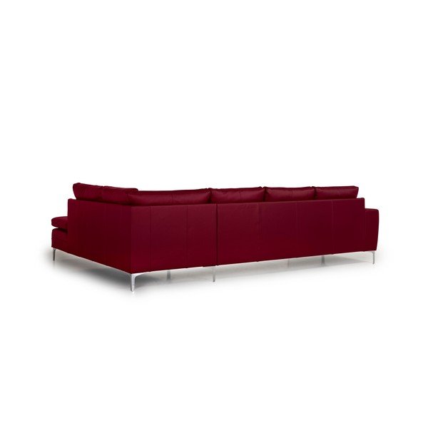 Czerwona sofa z prawostronnym szezlongiem Scandic Twigo-image-2