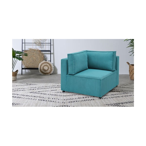 Niebieski sztruksowy moduł sofy (strona zmienna) Nihad modular – Bobochic Paris-image-1