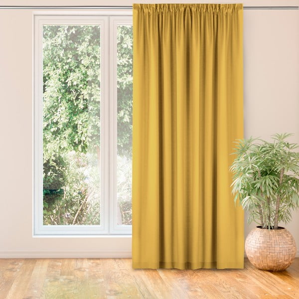Musztardowa zasłona 300x300 cm Carmena – Homede-image-1