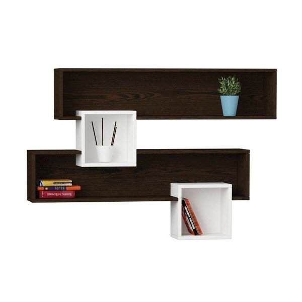 Półka wisząca Salad Wenge/White