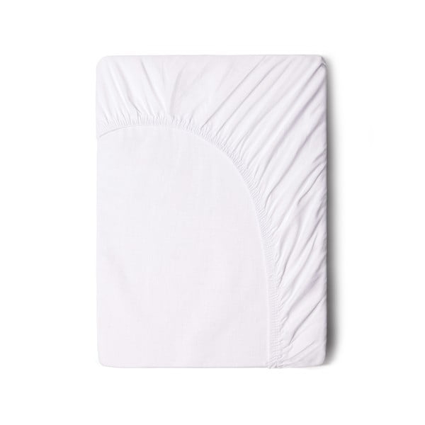 Białe bawełniane prześcieradło elastyczne Good Morning, 90x200 cm