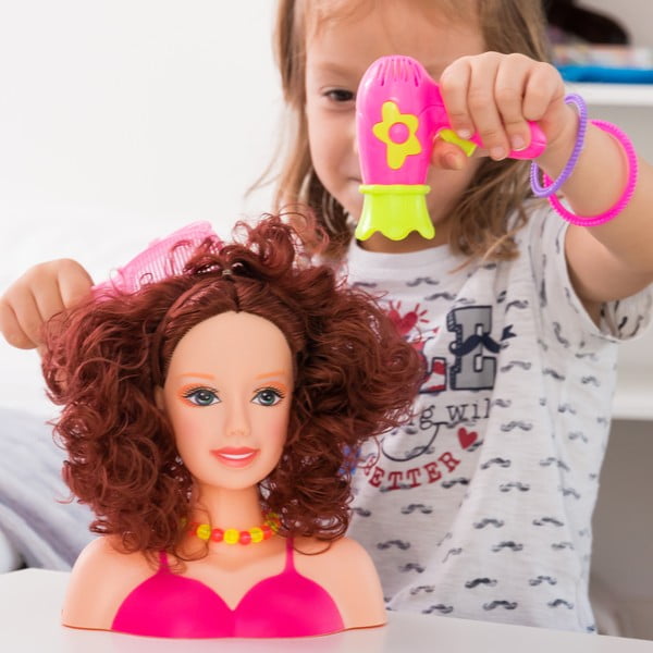 Manekin głowy do czesania z akcesoriami InnovaGoods Doll For Hairstyling