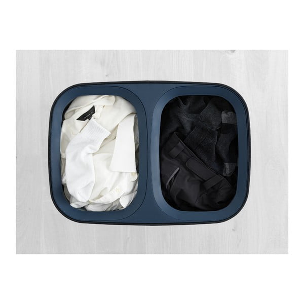 Antracytowy tekstylny/plastikowy kosz na pranie 2x45 l Tota – Joseph Joseph-image-4