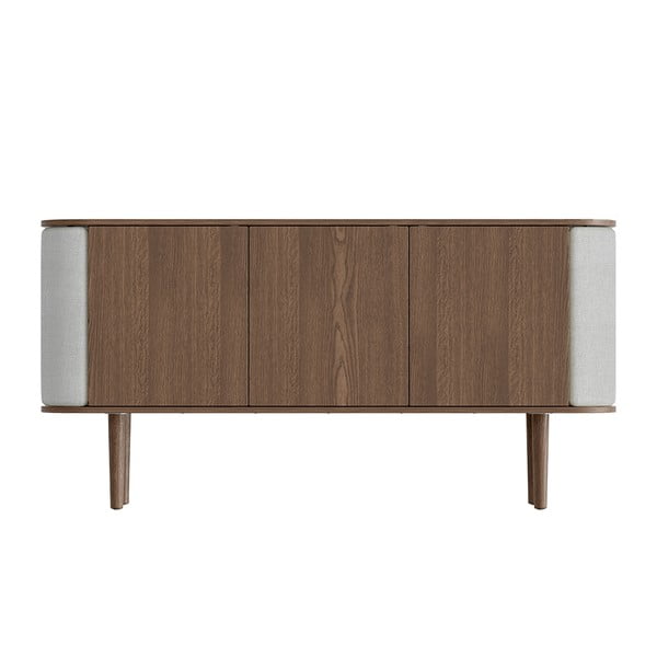 Szaro-brązowa niska komoda w dekorze dębu 150x75 cm Treasures – UMAGE-image-3