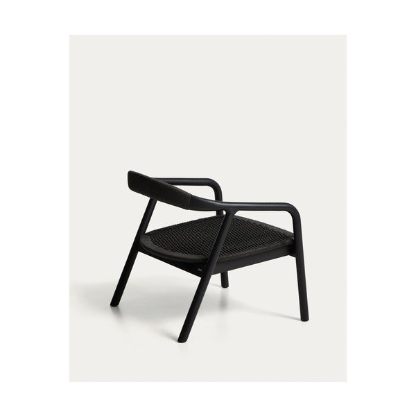 Czarny fotel drewniany/bez obicia Derile – Kave Home-image-3