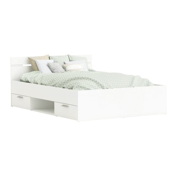 Białe łóżko Demenyere Tim, 140x190 cm