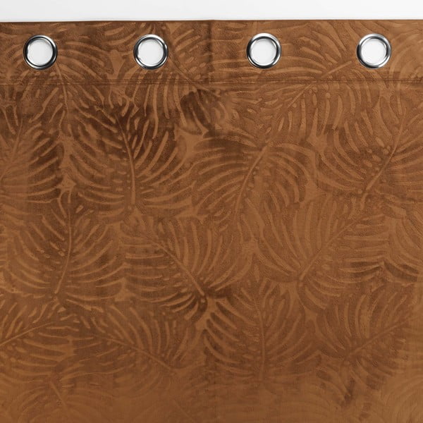 Brązowa aksamitna zasłona 140x240 cm Analia – douceur d'intérieur-image-2