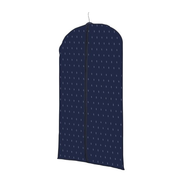 Granatowy pokrowiec na ubrania Compactor Dots, dł. 100 cm