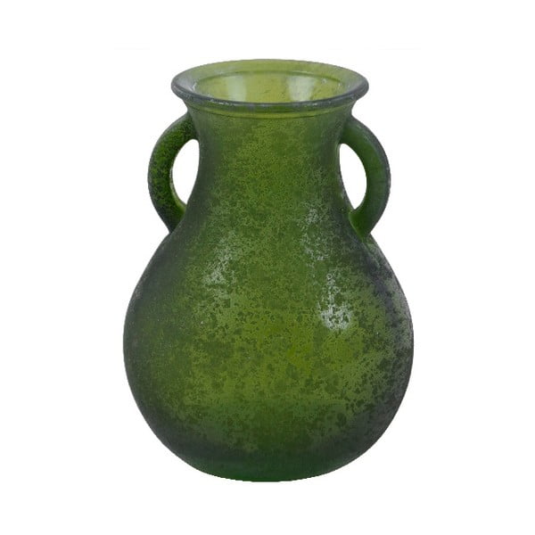 Zielony wazon ze szkła z recyklingu Ego Dekor Cantaro, wys. 16 cm