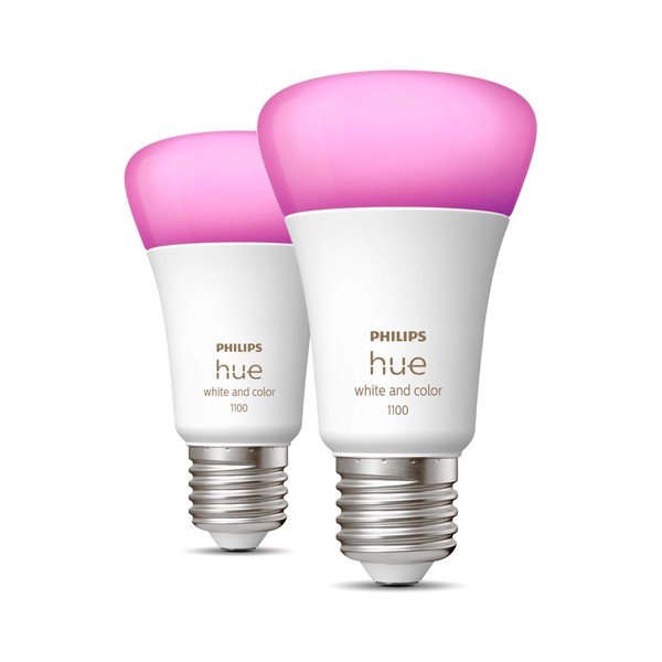 Inteligentne żarówki zestaw 2 szt. LED z gwintem E27, 11 W zestaw 2 szt.  White and color ambiance – Philips Hue-image-1