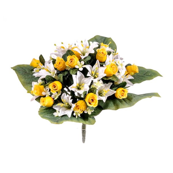 Bukiet dekoracyjny z różami i liliami Dino Bianchi, ⌀ 25 cm