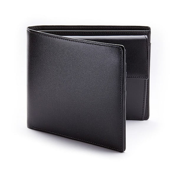 Czarny portfel męski z kieszonką na monety ANTORINI Black Satin
