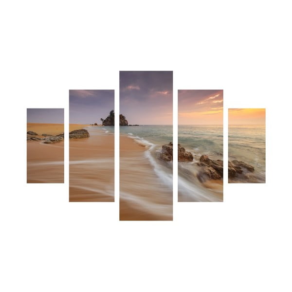 Obraz wieloczęściowy Beach, 92x56 cm