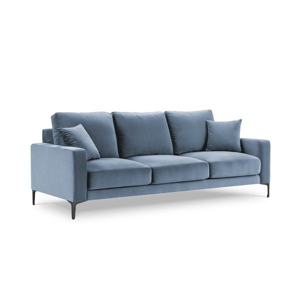 Jasnoniebieska aksamitna sofa Kooko Home Harmony, 220 cm-image-3