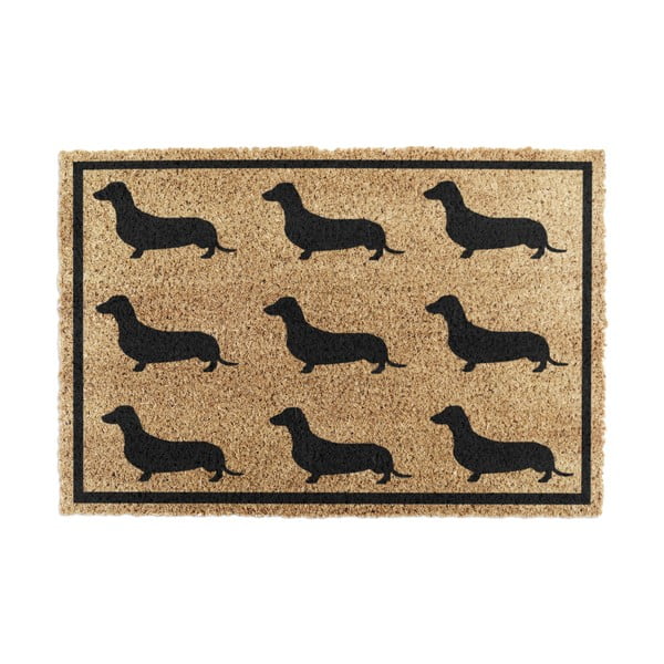 Wycieraczka z włókna kokosowego 40x60 cm Dachshund – Artsy Doormats